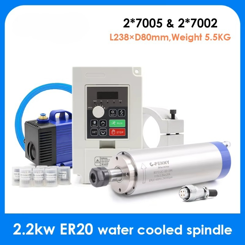 G-페니 CNC 세트, 2.2kW 수냉식 스핀들 모터, - 2.2Kw Water Cooled Spindle Kit Vfd 리뷰 및 가격